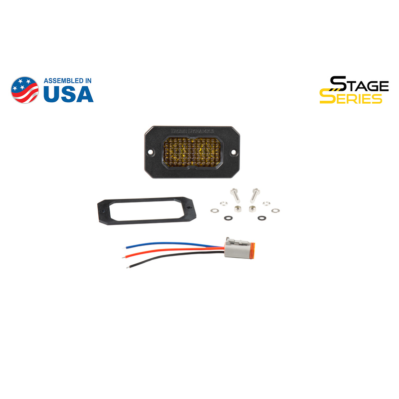  Diode Dynamics - Stage Series 2in Sport Yellow Flood Flush ABL (one)